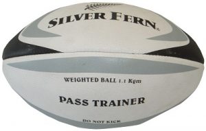 Silver Fern Weighted Rugby Ball - 1.1kg-0